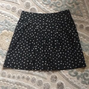 Printed LOFT A-line skirt with pleats